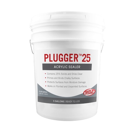 5 Gal. Plugger 25 Acrylic Sealer, Semi-Satin, Clear